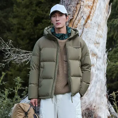 坦博尔2023年新款羽绒服男户外运动连帽加厚保暖外套冬TA233357图片