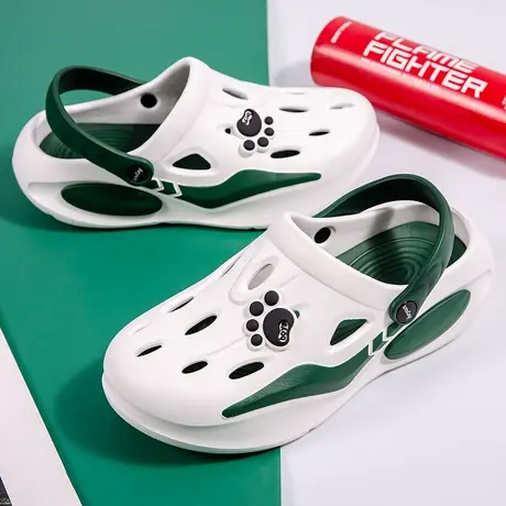 洞洞鞋男款外穿夏季时尚百搭包头半拖鞋户外运动防滑海边沙滩鞋商品大图