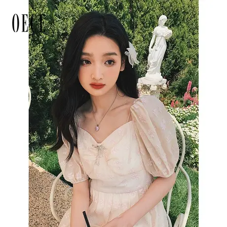 Oece甜美仙女连衣裙夏2023春夏新款女装法式裙子设计感小众少女裙图片