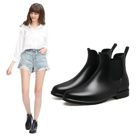 清仓秋冬短简雨鞋女时尚款外穿女款防滑加厚雨靴防滑水鞋厨房胶鞋图片