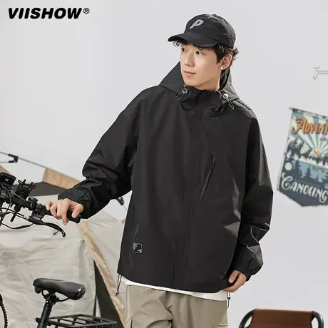 VIISHOW美式复古工装夹克男秋季cityboy冲锋夹克三防宽松休闲外套商品大图