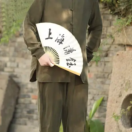 中国风冰丝外套男中式盘扣中青年唐装套装夏季男士宽松休闲汉服潮商品大图