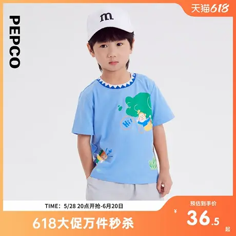 小猪班纳童装2025夏装新款儿童圆领上衣小童男童短袖T恤宝宝夏季图片