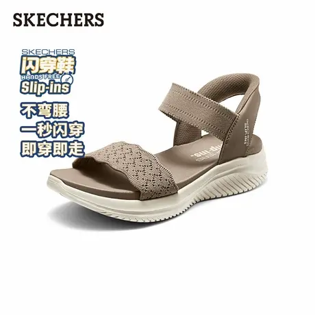 斯凯奇闪穿鞋|夏季女款凉鞋厚底缓震舒适凉拖潮流百搭外穿沙滩鞋商品大图