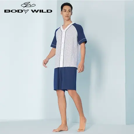 家居服睡衣t恤男士上衣上装居家短袖男生款男休闲ZBN41SG2A商品大图