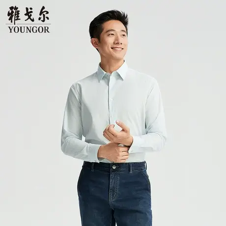 【商场同款】雅戈尔男士长袖衬衫春秋新款官方商务休闲长袖衬衫男图片