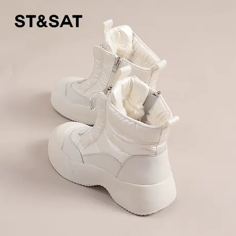 星期六雪地靴女冬2024冬季新款女款女鞋冬款加绒加厚保暖东北棉鞋图片