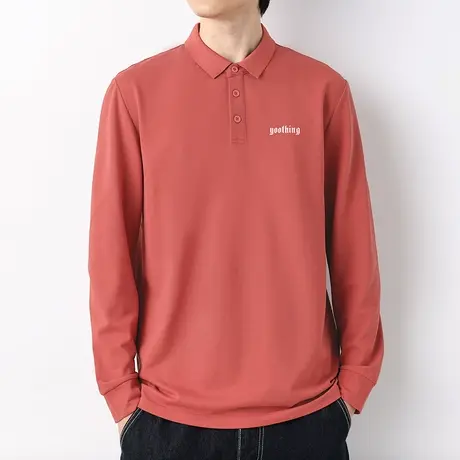男士长袖polo衫丝光珠地棉翻领t恤保罗带领打底衫潮流有领秋衣服图片
