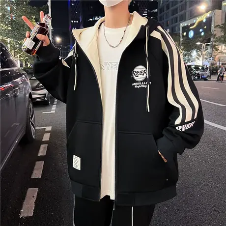 秋冬季13青少年外套男孩12岁初中学生帅气棒球服夹克15胖大童男装商品大图