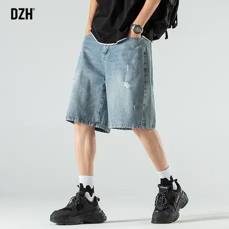 新款牛仔短裤男士夏季美式五分裤男款裤子休闲百搭半截裤夏裤中裤商品大图