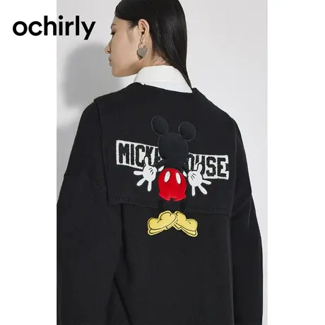 【呼呼严选专享】迪士尼米奇系列欧时力羊毛针织开衫秋冬商品大图