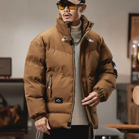 冬季新款棉衣加厚保暖大码棉衣时尚潮流外套户外连帽棉衣休闲男装图片