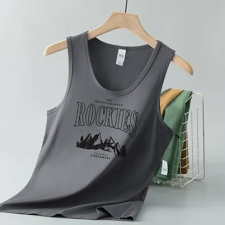 莫代尔运动背心男夏季薄款冰丝凉感速干坎肩吊带健身跨栏无袖t恤商品大图