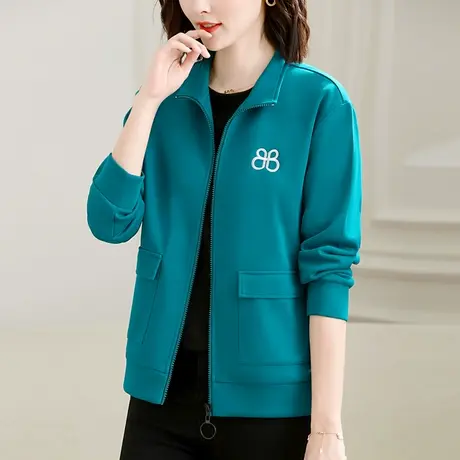 春装外套女2023年新款韩版时尚休闲工装春秋季短款卫衣开衫上衣服图片