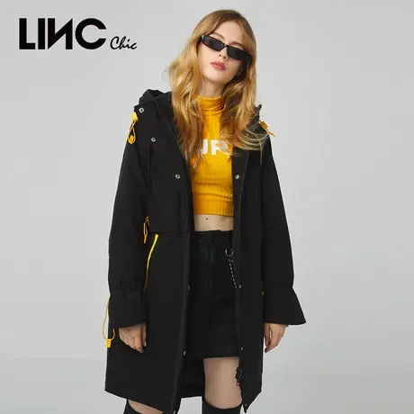 LINC金羽杰2023冬新款反季户外女款派克服中长款羽绒服女断码清仓商品大图