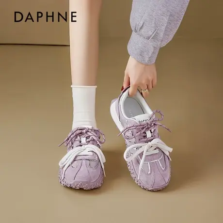 达芙妮多巴胺芭蕾德训鞋女2025新款紫色厚底阿夏季甘透气运动鞋子商品大图