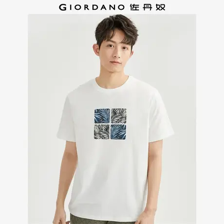 佐丹奴T恤男装印花纯棉男圆领短袖T恤 91094056商品大图