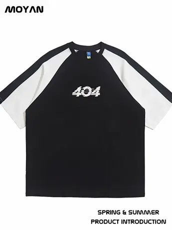 300g重磅潮牌宽松胖子T恤404短袖五分袖纯棉情侣加肥加大码男装夏图片