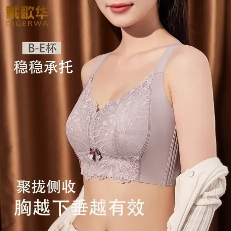 戴歌华调整型大码内衣女薄款收副乳文胸大胸显小六排扣防下垂外扩商品大图