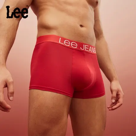 Lee李牌本命年内裤男纯棉红色7A抗菌透气四角裤平角裤红内裤商品大图