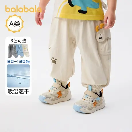 巴拉巴拉男童运动裤女童卡通防蚊裤儿童薄款裤子2025夏装新款童装图片