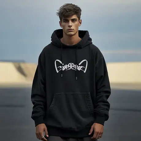 重磅情侣卫衣大码秋冬款连帽加绒胖子外套男秋冬潮牌宽松男生潮流商品大图