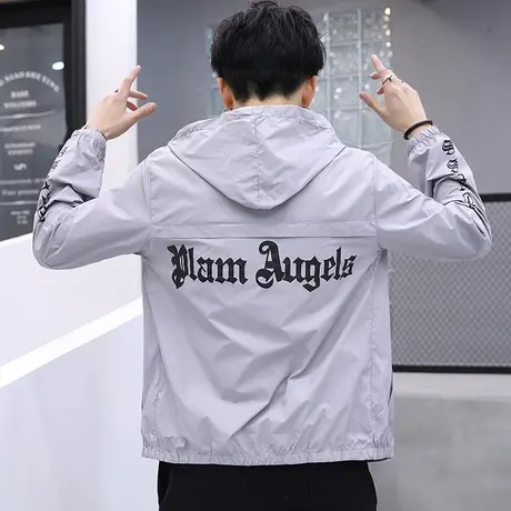 夏季男士防晒衣男2023新款冰丝外套韩版潮流风衣薄款透气防晒服图片