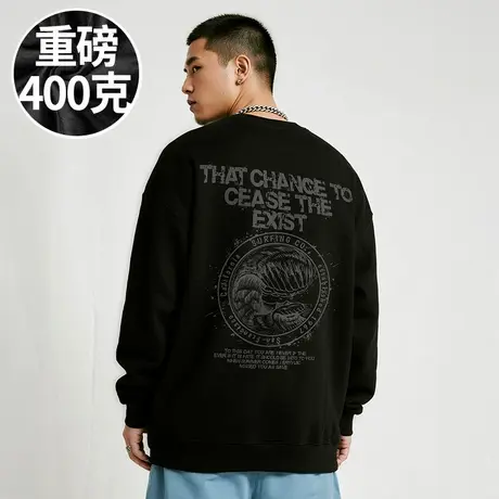 【品牌男装】200-300斤大码男装潮男美式潮牌加肥加大码卫衣早秋商品大图