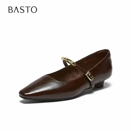 【好物体验专享】百思图2026春季新款玛丽珍鞋简约女单鞋F3091AQ6商品大图