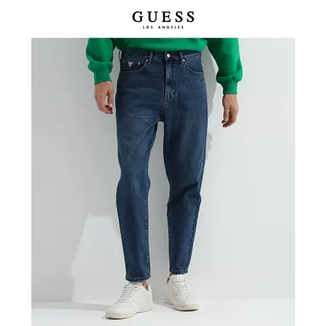 GUESS新款男士个性潮流百搭宽松直筒束脚休闲牛仔裤长裤子商品大图