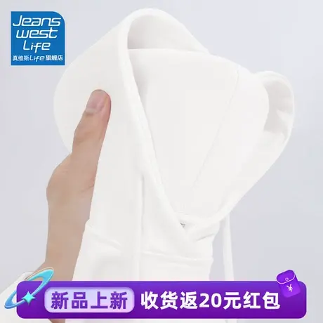 真维斯LIFE纯色卫衣女2023新款爆款慵懒风加绒加厚oversize外套女图片