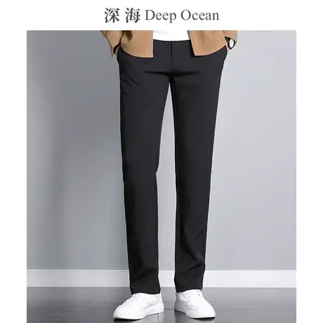 深海休闲裤男士中青年商务直筒长裤男高弹西裤工装裤2023秋季新款商品大图