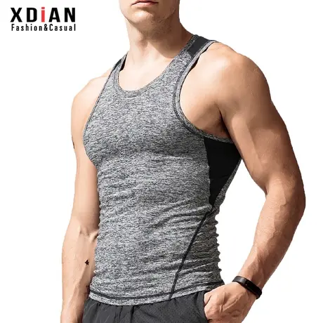 续点 运动背心男士健身速干紧身弹力透气吸汗无袖修身型夏季潮牌商品大图