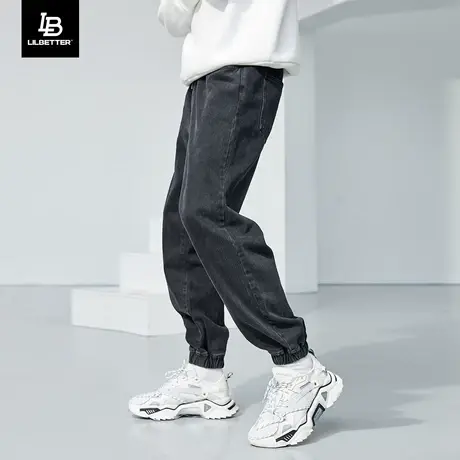 Lilbetter束脚牛仔裤男款宽松长裤秋冬季男士休闲港风裤子潮牌LB商品大图