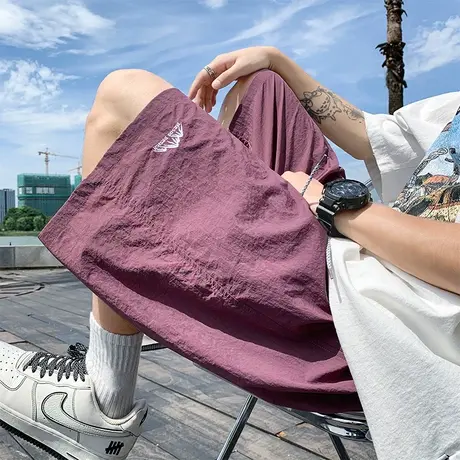 运动短裤男跑步健身速干休闲五分裤夏季训练冰丝薄款沙滩篮球裤子商品大图