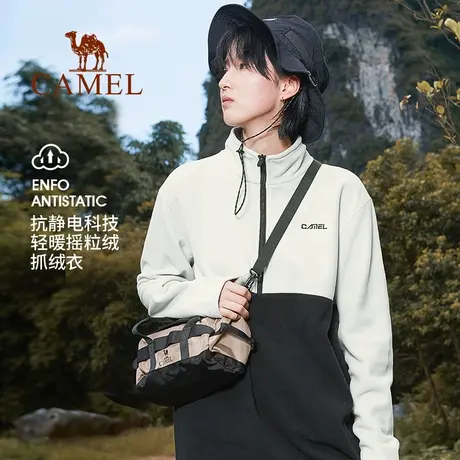 【尼卡】骆驼抓绒男女摇粒绒外套半开衫卫衣冲锋衣内胆情侣保暖衣商品大图