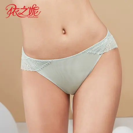 依之妮女三角内裤性感蕾丝时尚透气无痕包臀柔软亲肤中腰薄款底裤图片