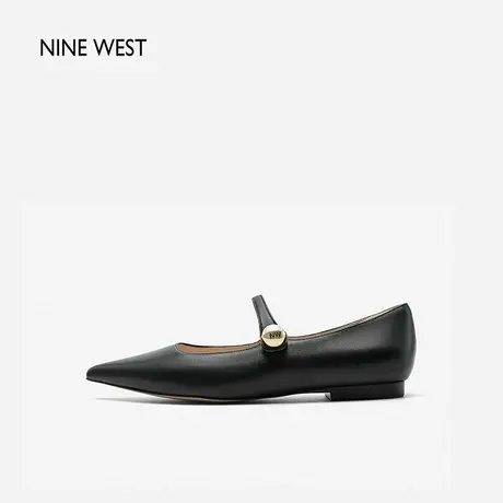 Nine West/玖熙莱茵河尖头浅口一字带玛丽珍鞋女2025夏季新款平底商品大图