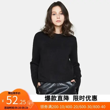 艾格春季女装时尚个性宽松简约韩系纯色针织衫Y95图片