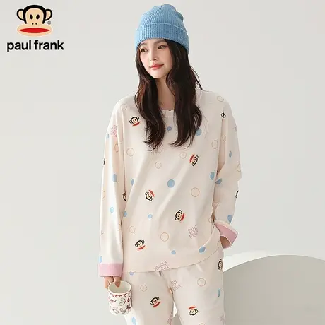 大嘴猴paul frank休闲女士家居服纯棉卡通动漫长袖居家女睡衣冬款图片
