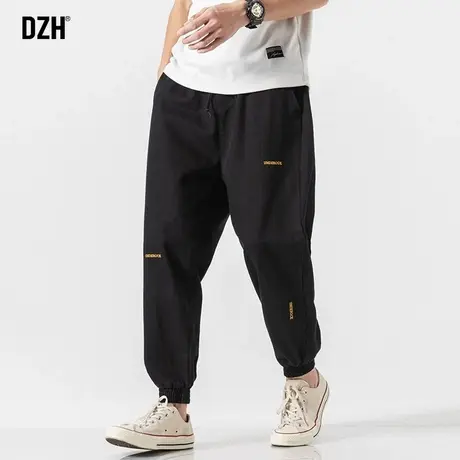 男士秋季宽松裤子男ins潮百搭束脚运动裤2023新款黑色休闲裤男裤商品大图