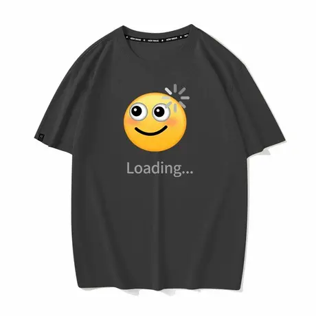 秀洛Loading吃惊表情包图惊讶夏季短袖T恤情侣装衣服男女同款半袖商品大图