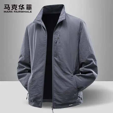 马克华菲潮牌立领夹克男士秋季2025新款宽松休闲运动户外防风外套商品大图