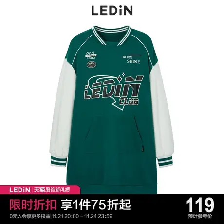 乐町棒球服连衣裙复古秋季韩系学院风裙子C1FAC4201商品大图