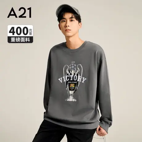 【重磅卫衣】A21男装宽松长袖上衣2023秋季新款男士外套潮秋冬商品大图