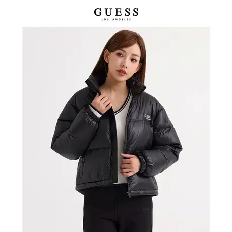 【38上新季】【秀智明星同款】GUESS女士短款面包服羽绒服商品大图