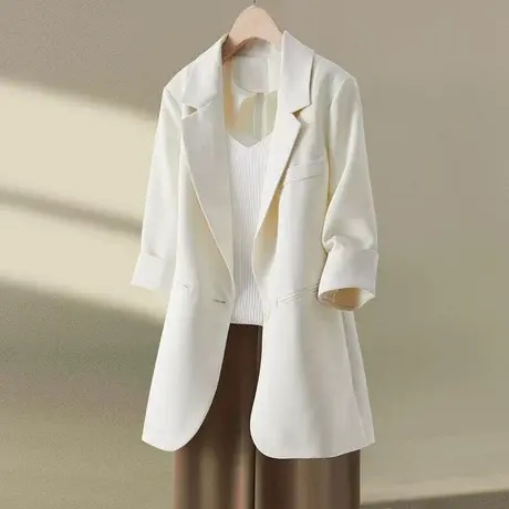 时尚气质修身显瘦西装外套2023年夏季新款女士简约显瘦上班族上衣商品大图