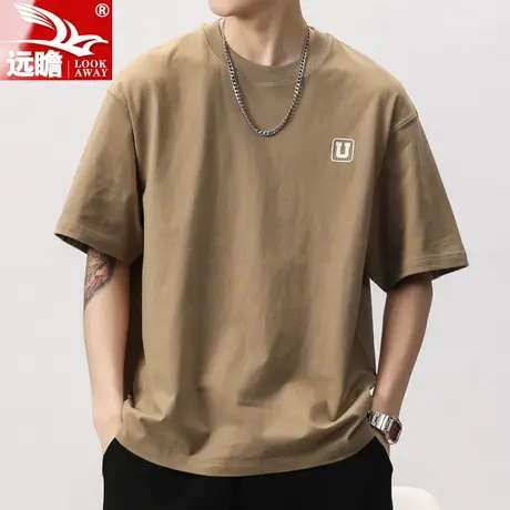 夏天短袖t恤男士半袖上衣夏季薄款潮牌宽松大码纯棉休闲体恤男款T商品大图
