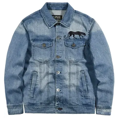 VIP春秋新款牛仔外套男夹克青年大码韩版潮流帅气牛仔衣服男装潮商品大图