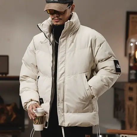 冬季新款棉衣加厚保暖大码棉衣时尚潮流外套户外连帽棉衣休闲男装图片